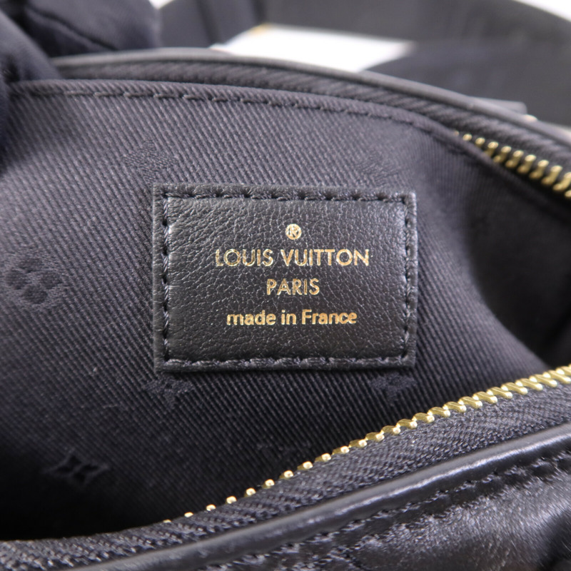 LOUIS VUITTON Monogram Empreinte Papillon BB Bubblegram金扣手挽肩背兩用袋-5