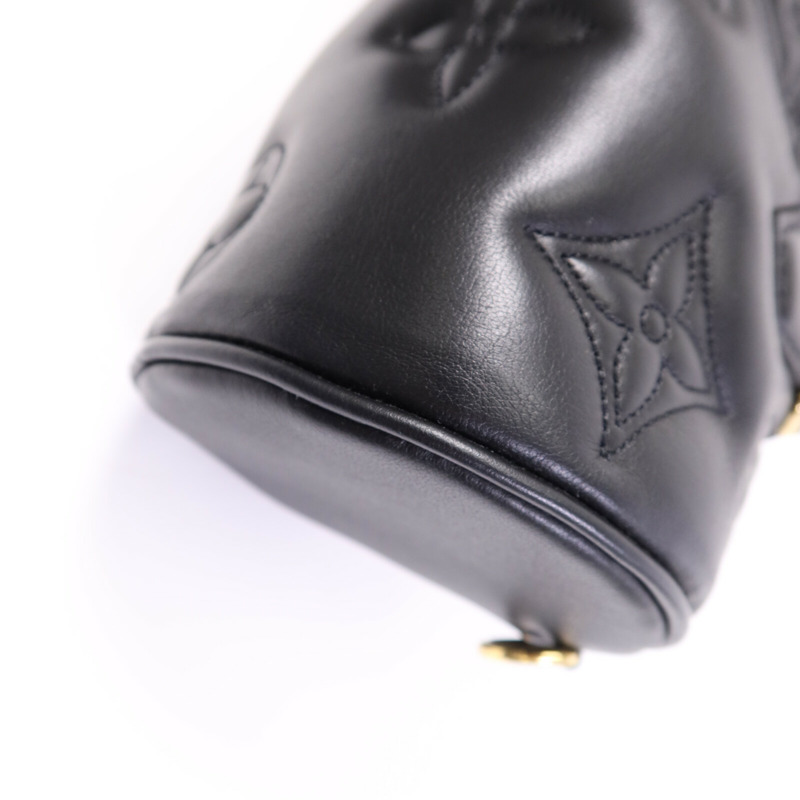 LOUIS VUITTON Monogram Empreinte Papillon BB Bubblegram金扣手挽肩背兩用袋-9