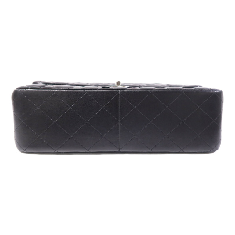 CHANEL 羊皮皮革Large Classic銀扣鏈帶肩背袋-3