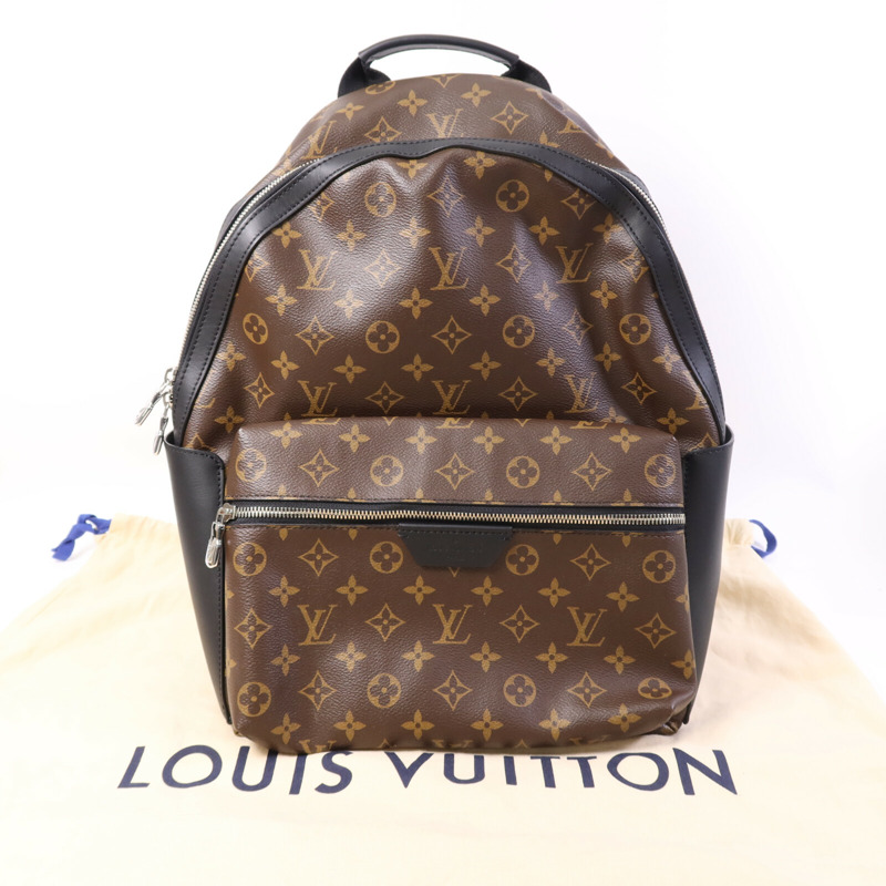 LOUIS VUITTON Monogram Macassar Discovery Backpack PM銀扣背包-8