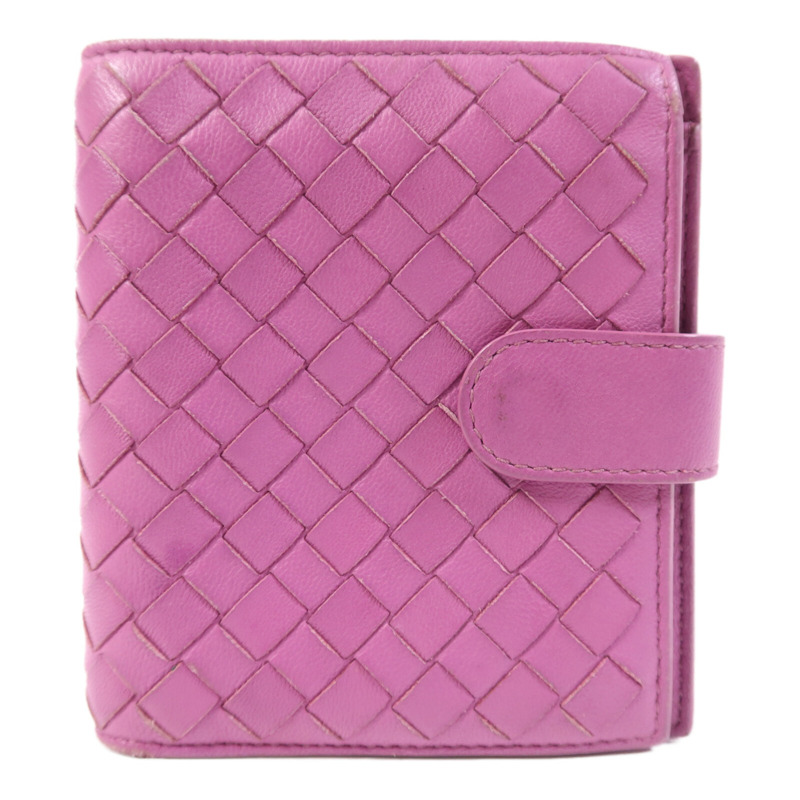 BOTTEGA VENETA 皮革Bi-fold Wallet銀扣錢包-0