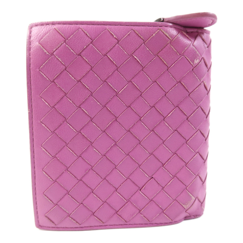 BOTTEGA VENETA 皮革Bi-fold Wallet銀扣錢包-1