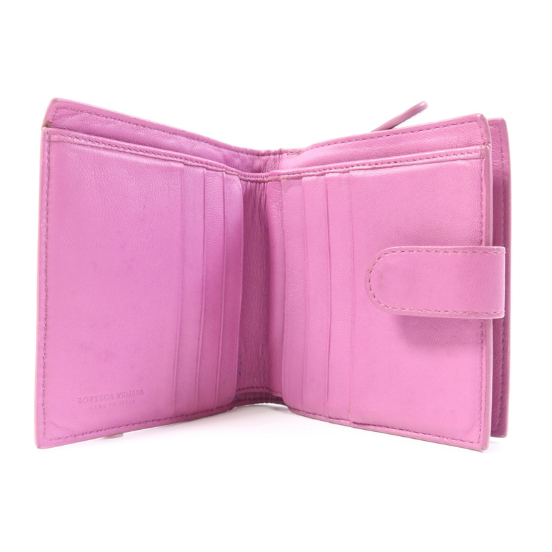 BOTTEGA VENETA 皮革Bi-fold Wallet銀扣錢包-4