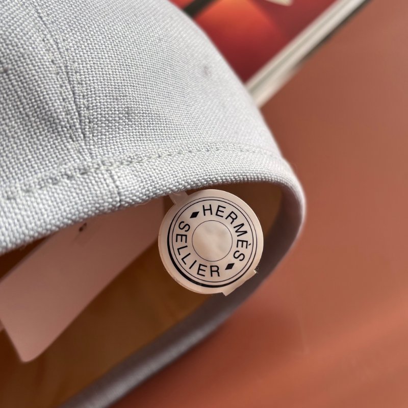 ::HERMES:: 亞麻棉混紡 淺水藍色畫家帽 貝雷帽 春夏款(58)-7