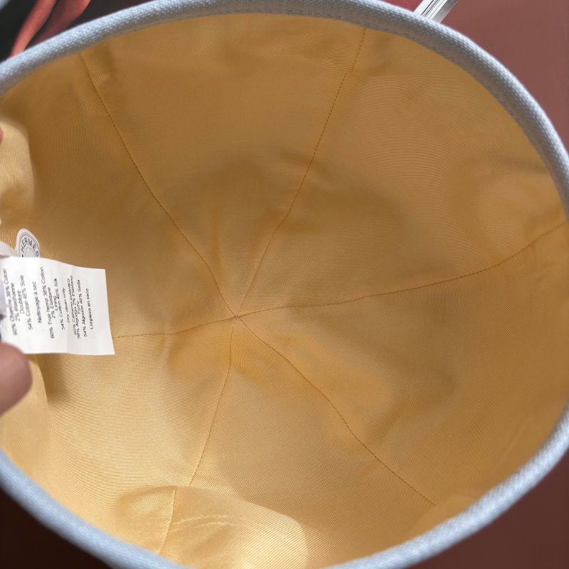 ::HERMES:: 亞麻棉混紡 淺水藍色畫家帽 貝雷帽 春夏款(58)-12