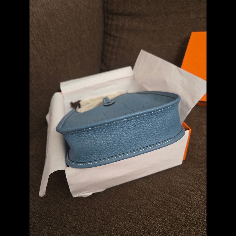 (全新品)愛馬仕mini evelyne牛仔藍-2