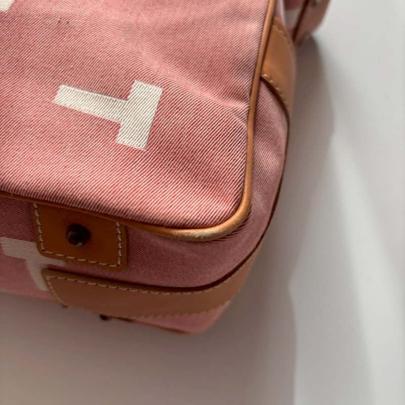 ✨出清優惠 ‼️百搭單品 Tods 淡粉色T logo帆布單肩包-4