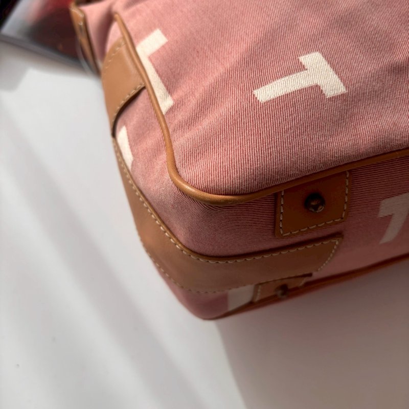 ✨出清優惠 ‼️百搭單品 Tods 淡粉色T logo帆布單肩包-5