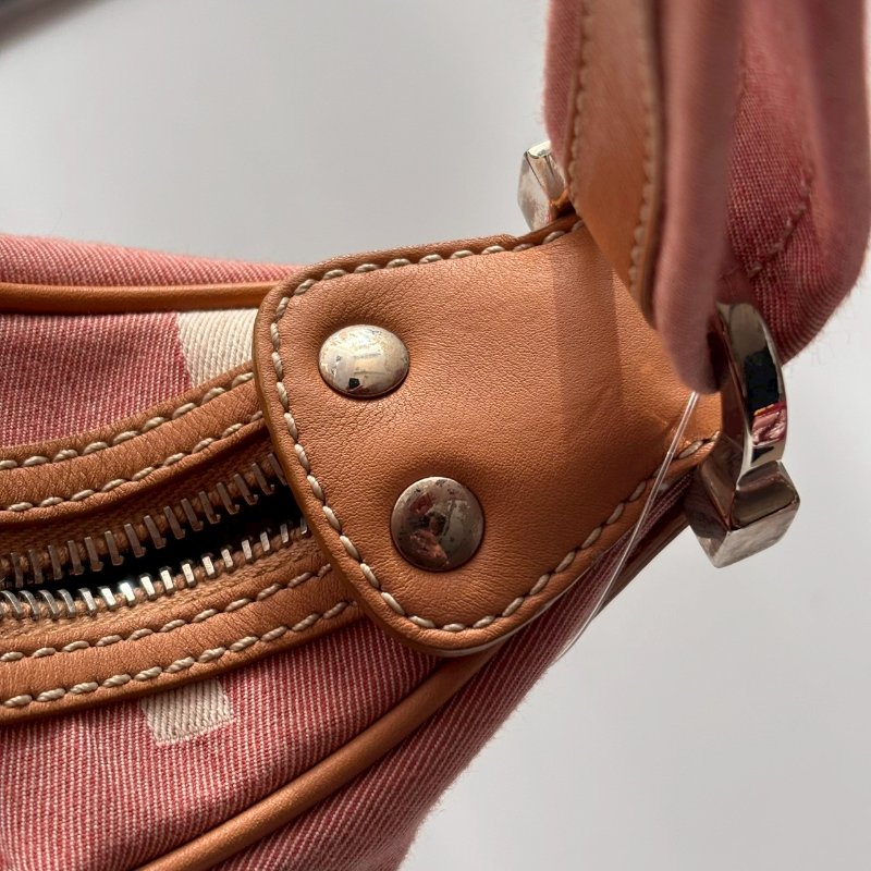 ✨出清優惠 ‼️百搭單品 Tods 淡粉色T logo帆布單肩包-13