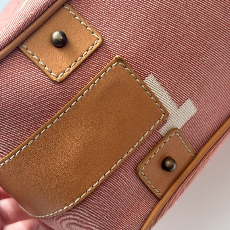 ✨出清優惠 ‼️百搭單品 Tods 淡粉色T logo帆布單肩包-18