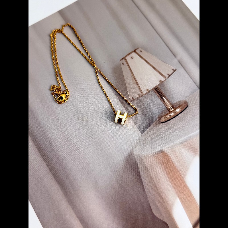 Hermès pop H 白色項鍊-3