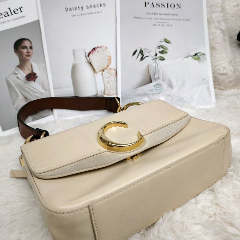 Chloe C 灰色 牛皮 手提肩背款-1