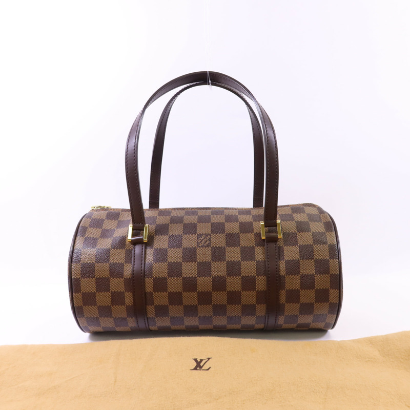 LOUIS VUITTON Damier Papillon GM金扣肩背袋-15