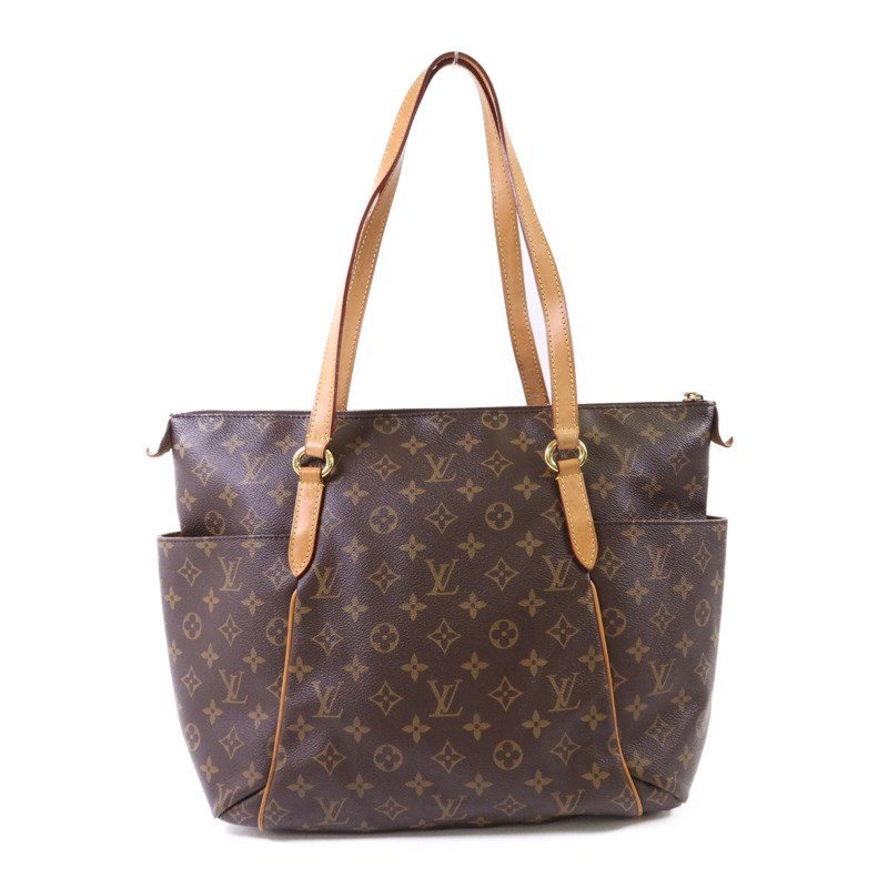 LOUIS VUITTON Monogram Totally MM金扣肩背袋棕色-0