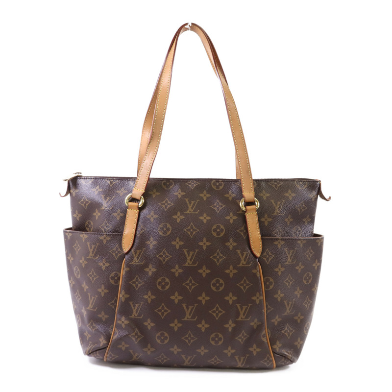 LOUIS VUITTON Monogram Totally MM金扣肩背袋棕色-1