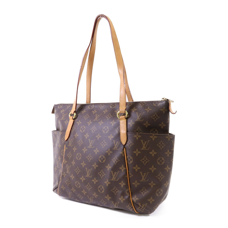 LOUIS VUITTON Monogram Totally MM金扣肩背袋棕色-2