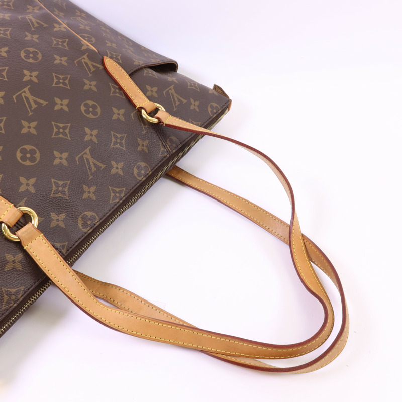 LOUIS VUITTON Monogram Totally MM金扣肩背袋棕色-4