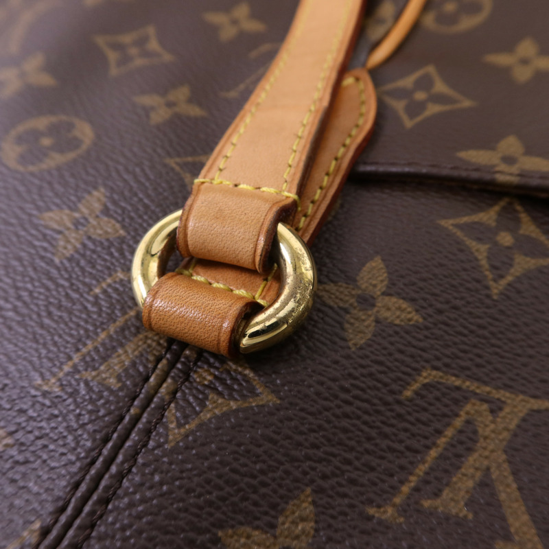LOUIS VUITTON Monogram Totally MM金扣肩背袋棕色-9