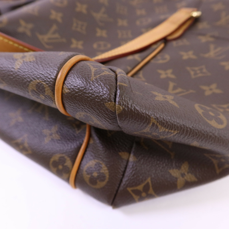 LOUIS VUITTON Monogram Totally MM金扣肩背袋棕色-11