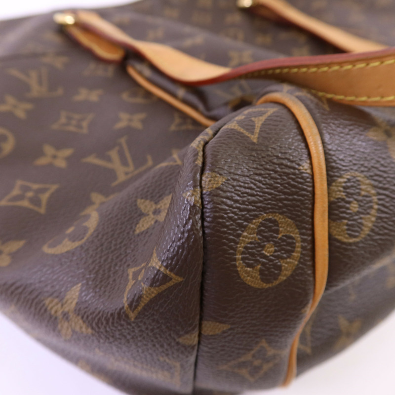 LOUIS VUITTON Monogram Totally MM金扣肩背袋棕色-12