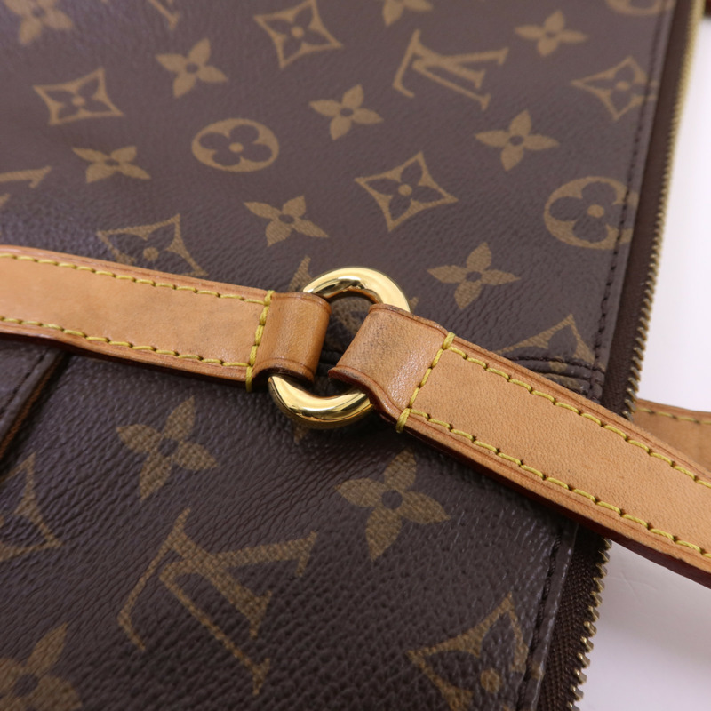 LOUIS VUITTON Monogram Totally MM金扣肩背袋棕色-15