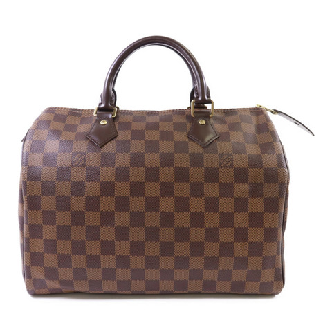 LOUIS VUITTON Damier Speedy 30金扣手挽袋