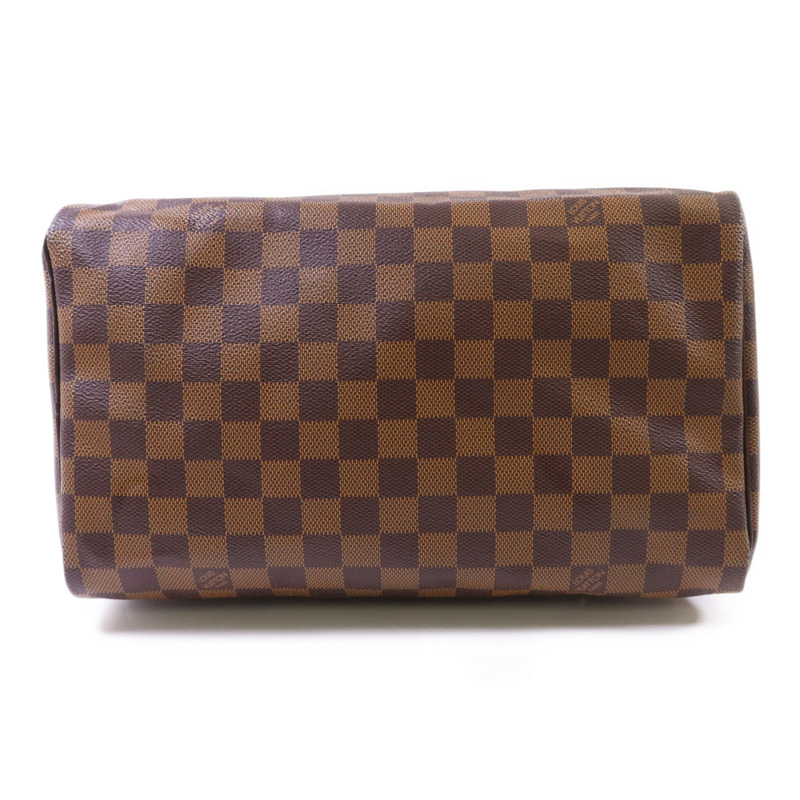 LOUIS VUITTON Damier Speedy 30金扣手挽袋-3