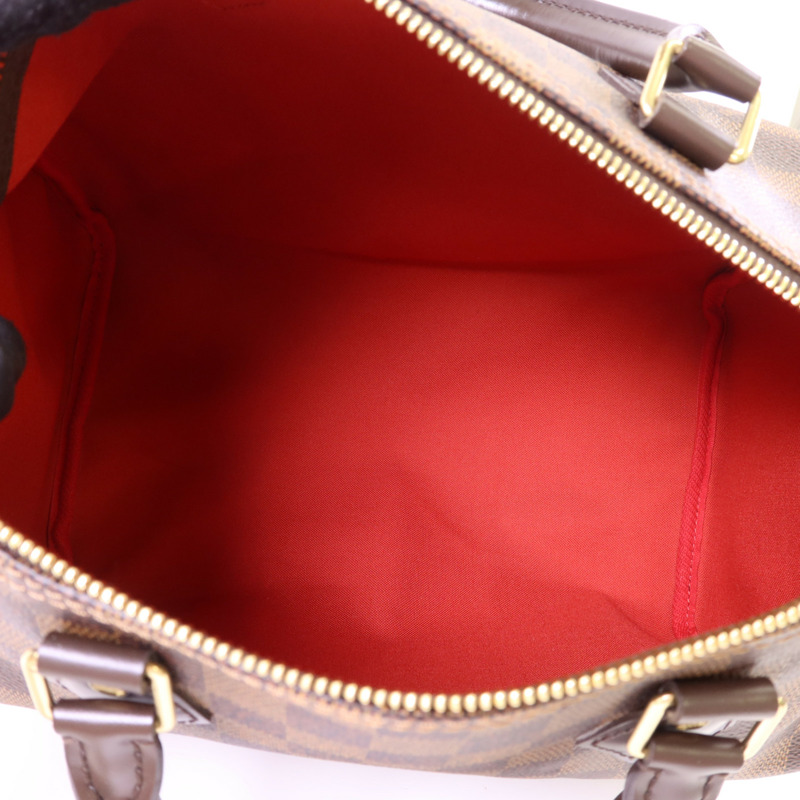 LOUIS VUITTON Damier Speedy 30金扣手挽袋-5