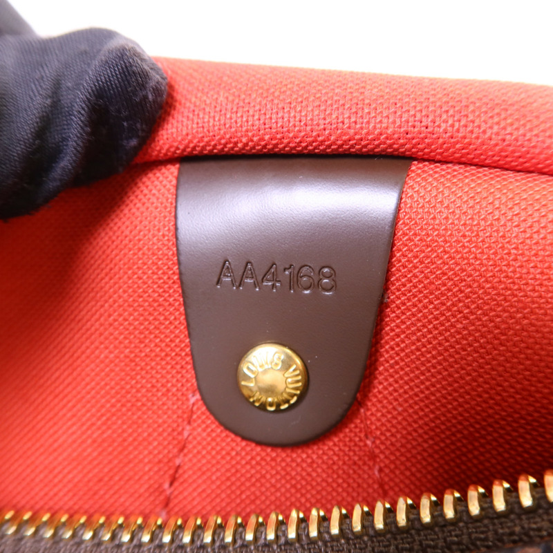 LOUIS VUITTON Damier Speedy 30金扣手挽袋-7