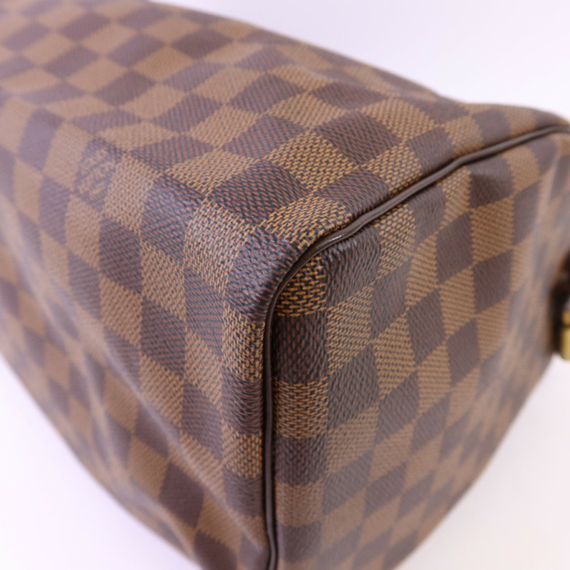 LOUIS VUITTON Damier Speedy 30金扣手挽袋-11