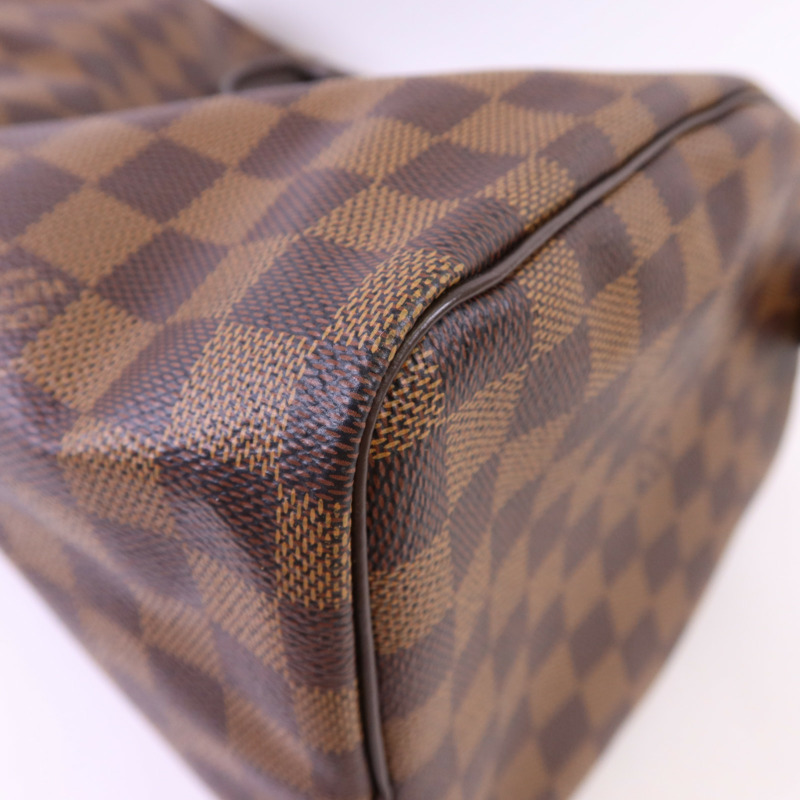 LOUIS VUITTON Damier Speedy 30金扣手挽袋-13
