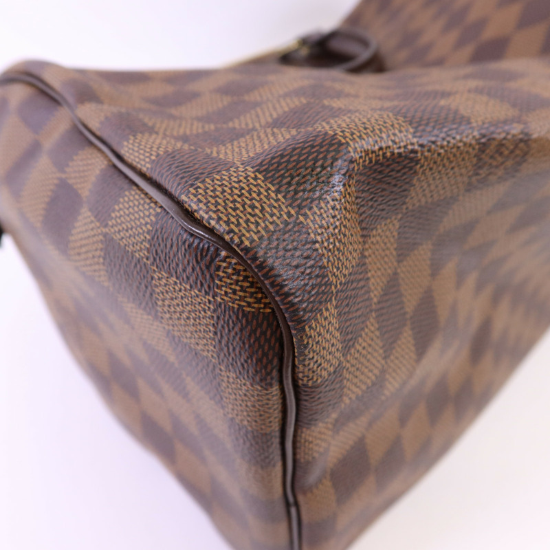 LOUIS VUITTON Damier Speedy 30金扣手挽袋-14