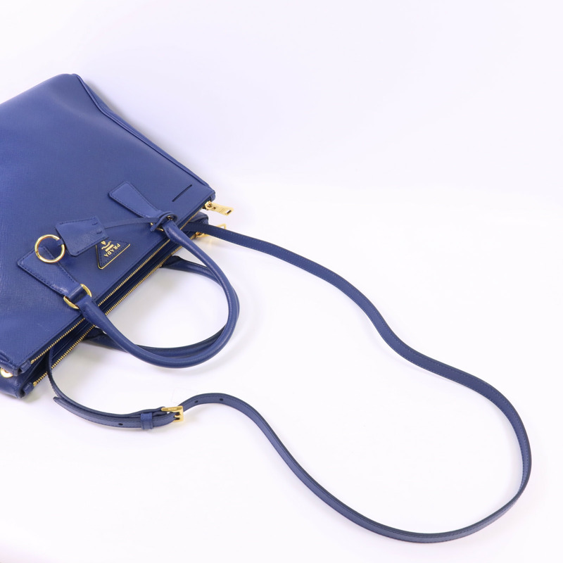 PRADA Saffiano皮革2 Way Shoulder Bag金扣手挽肩背兩用袋-4