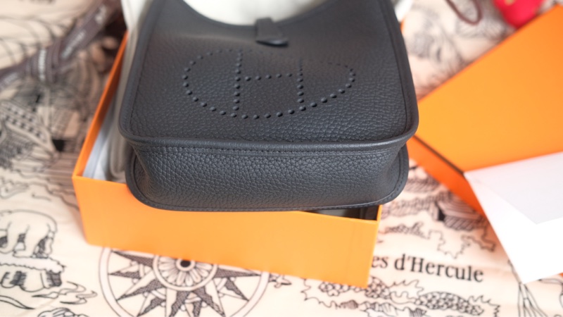 全配 Hermes mini evelyne 黑金-8