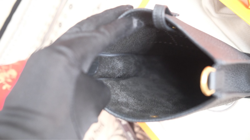 全配 Hermes mini evelyne 黑金-13