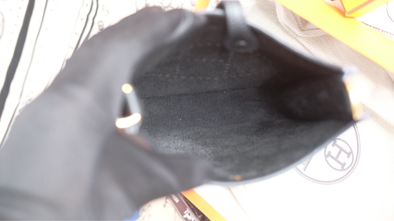 全配 Hermes mini evelyne 黑金-15