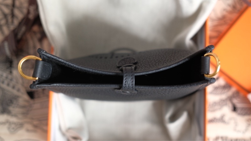 全配 Hermes mini evelyne 黑金-24