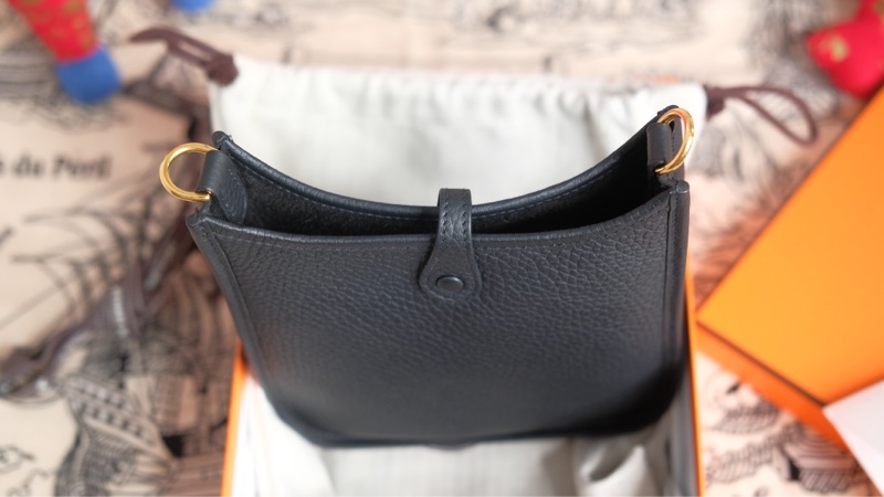 全配 Hermes mini evelyne 黑金-25