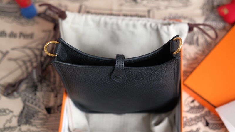 全配 Hermes mini evelyne 黑金-26