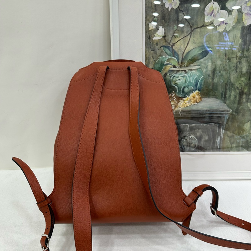 Hermes愛馬仕GR24雙肩包 南瓜色 X刻 原始好成色-3