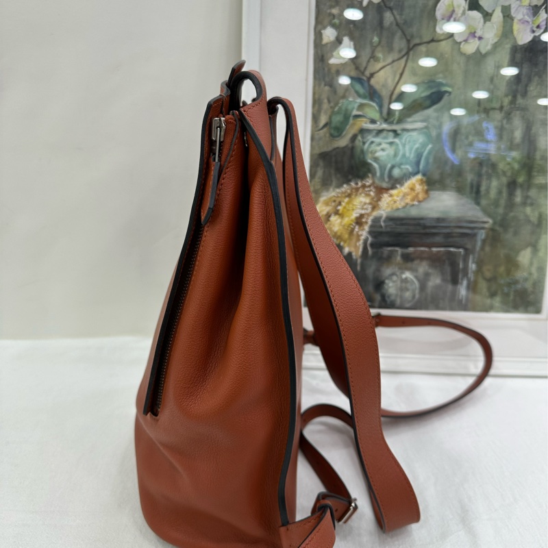 Hermes愛馬仕GR24雙肩包 南瓜色 X刻 原始好成色-4