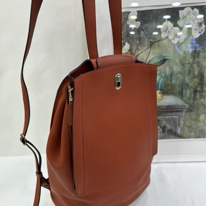 Hermes愛馬仕GR24雙肩包 南瓜色 X刻 原始好成色-7