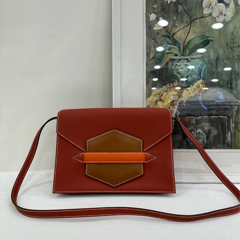 Hermes 愛馬仕 拼色faco信封包 T刻 好成色-1