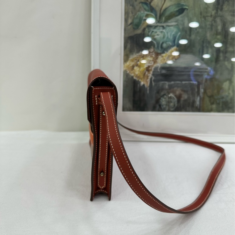 Hermes 愛馬仕 拼色faco信封包 T刻 好成色-4