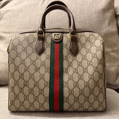 👜 Gucci GG Supreme Web Boston 手提 / 斜背包