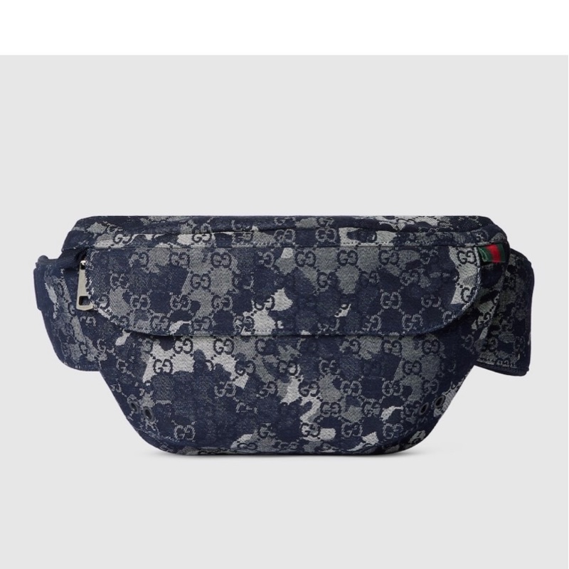 👖 Gucci GG Supreme Denim 腰包 /胸包/ 斜背包-2