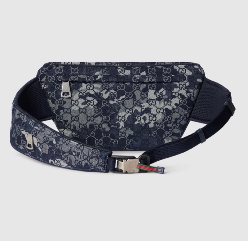 👖 Gucci GG Supreme Denim 腰包 /胸包/ 斜背包-6