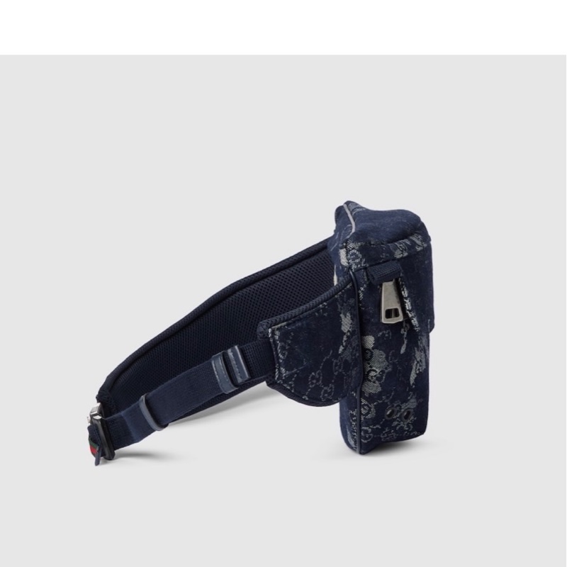 👖 Gucci GG Supreme Denim 腰包 /胸包/ 斜背包-9