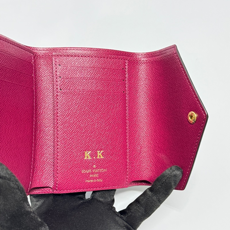 【全新閒置品🎁】 LV Victorine “晶片款” 經典老花 短夾（專櫃24800）-12