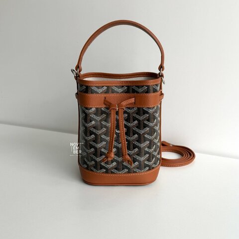 閒置新🙌🏻 Goyard 戈雅 Petit Flot Mini Bucket 迷你水桶棕色